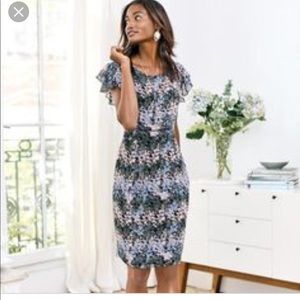 Soft Flutter-Sleeved Dress